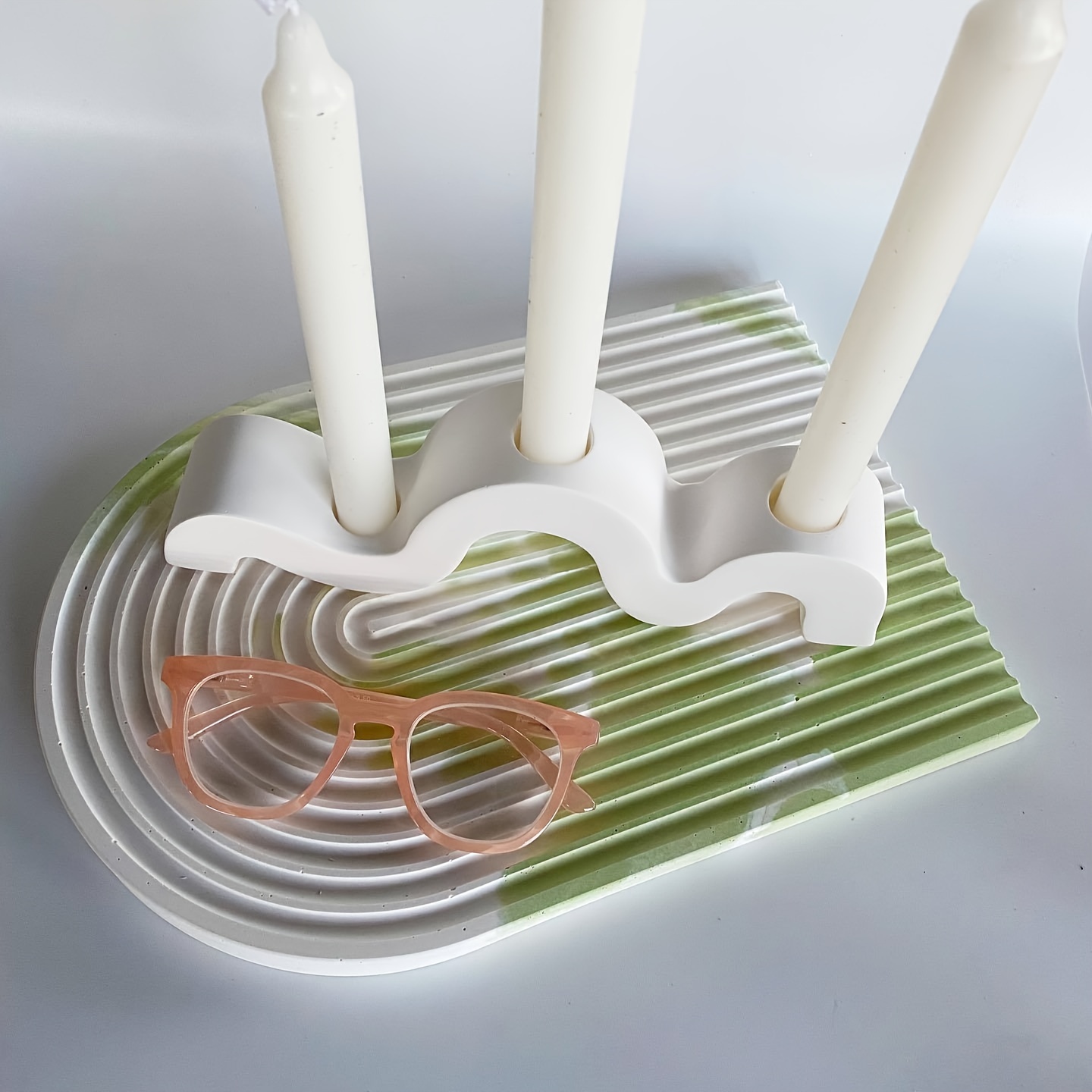 Candle Molds - Gebogen Kaarsenhouder Siliconen Mal DIY Scandinavische