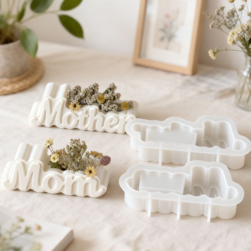 Candle Containers - Lettervorm Vaas Gips Siliconen Mal DIY