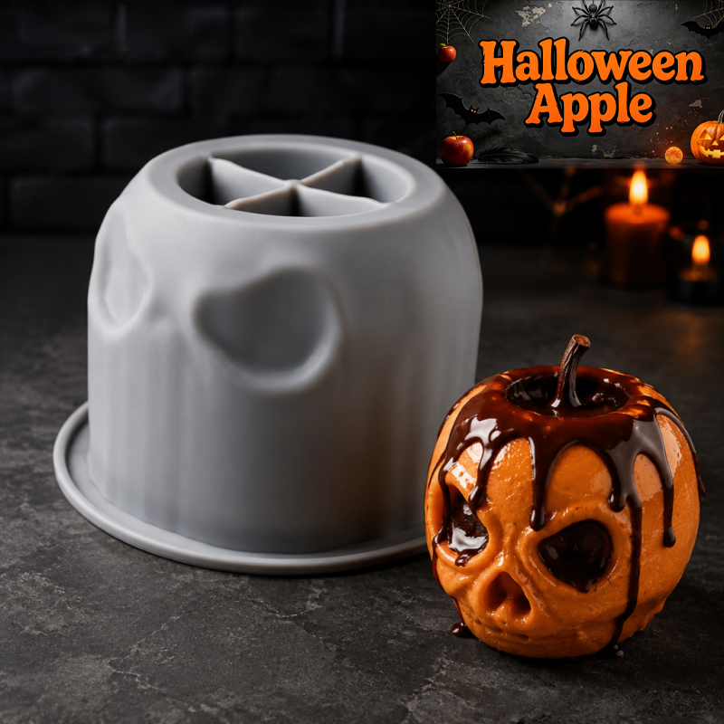 Candle Containers - Halloween schedel appel siliconen mal, creatief