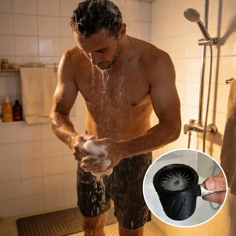 Wax Melts - Hogedruk handdouche, spoelende reinigingsspiraalmondstuk voor mannen,