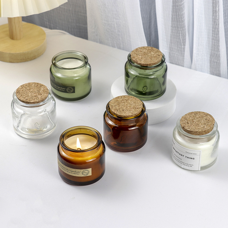 Candle Containers - Retro bruine hittebestendige handgemaakte geurkaarsbeker met