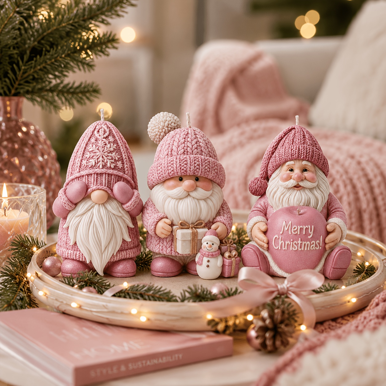 Candle Making Kit - Kerstfeest Gnome Siliconen Kaarsenmal, Noordse Kerstman