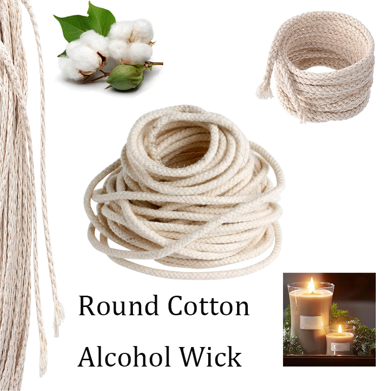 Candle Lighter - 3/5/10m Ronde Katoenen Alcohol Wick Katoenen