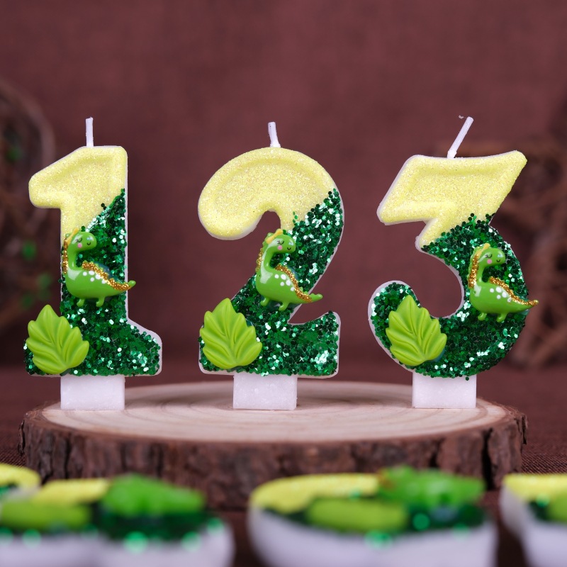Soy Wax - Nieuwe 0-9 Nummer Verjaardagskaarsen originele Green