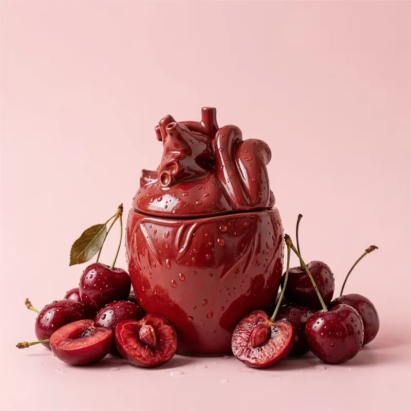 Candle Molds - Nicole Gevormde Hartvormige Kaarsenpot met Deksel