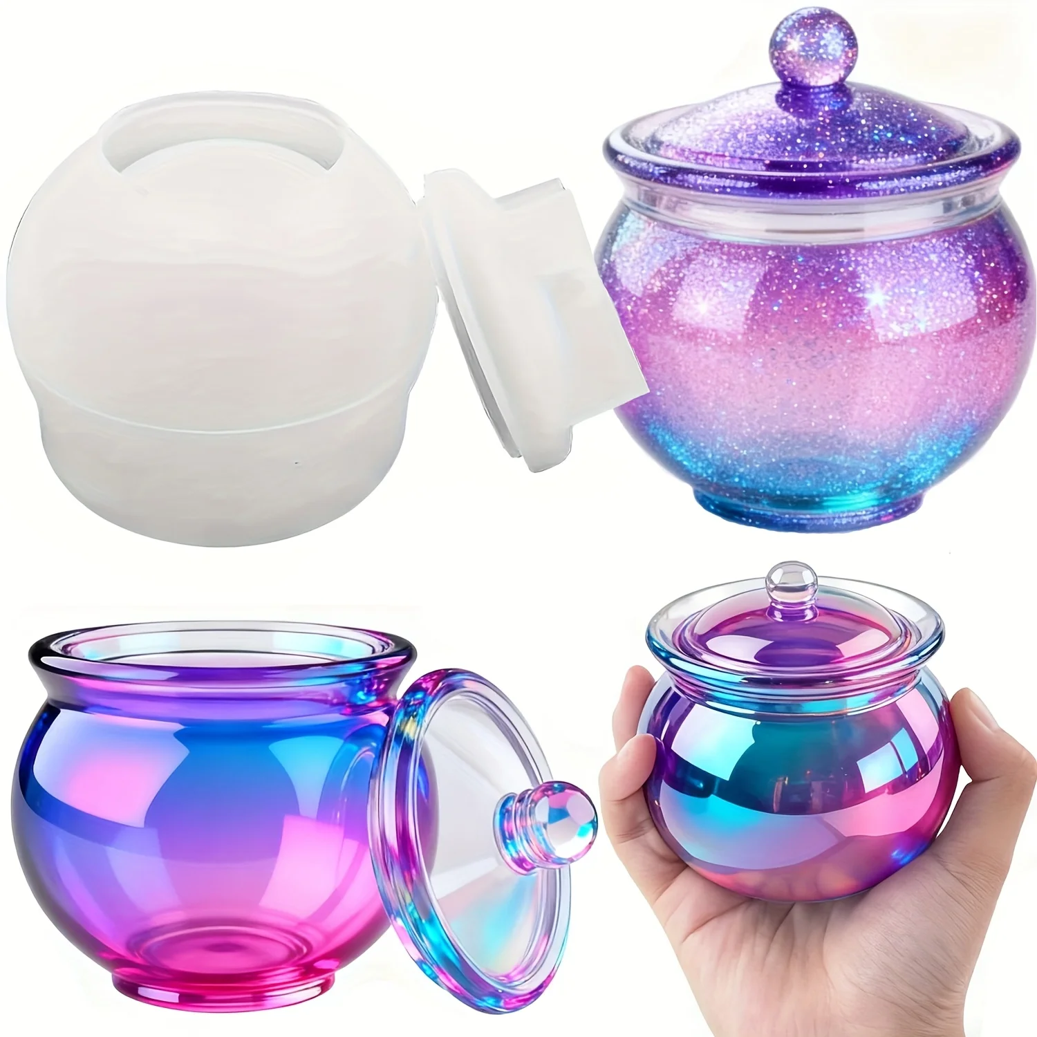 Candle Containers - 1 set ronde hars kunnen mallen
