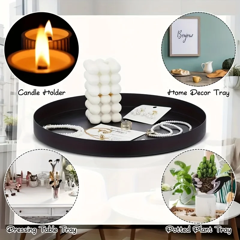 1-delige moderne zwarte ronde  - Silk Candle recensie en prijs