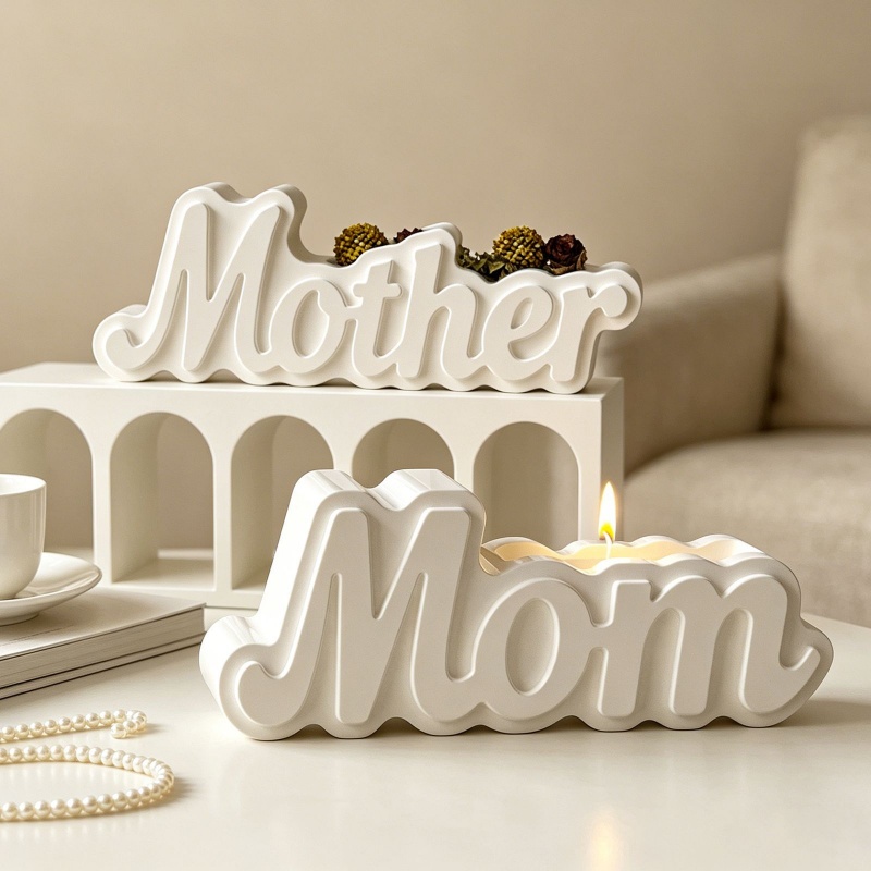 Lettervorm Vaas Gips Siliconen - Candle Containers recensie en prijs
