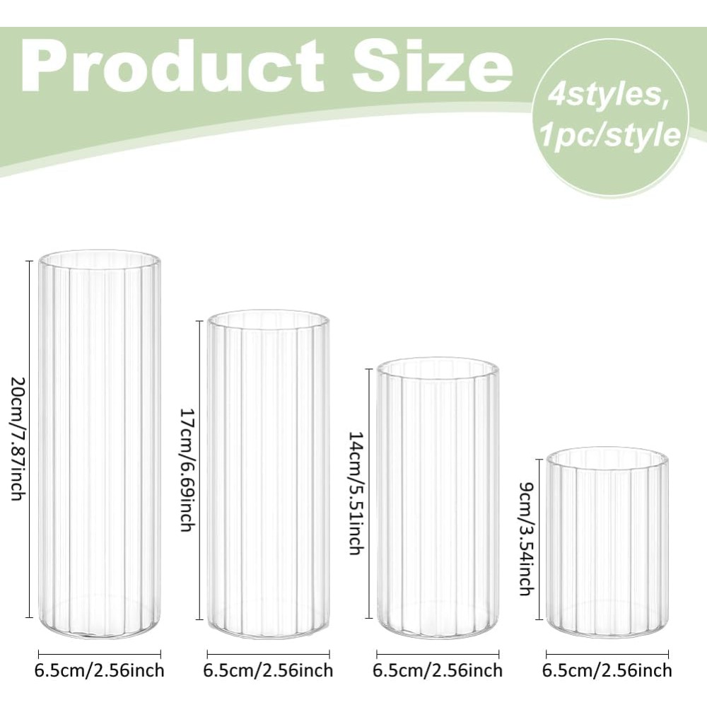 4-formaat glazen cilinder vaze - Candle Containers recensie en prijs