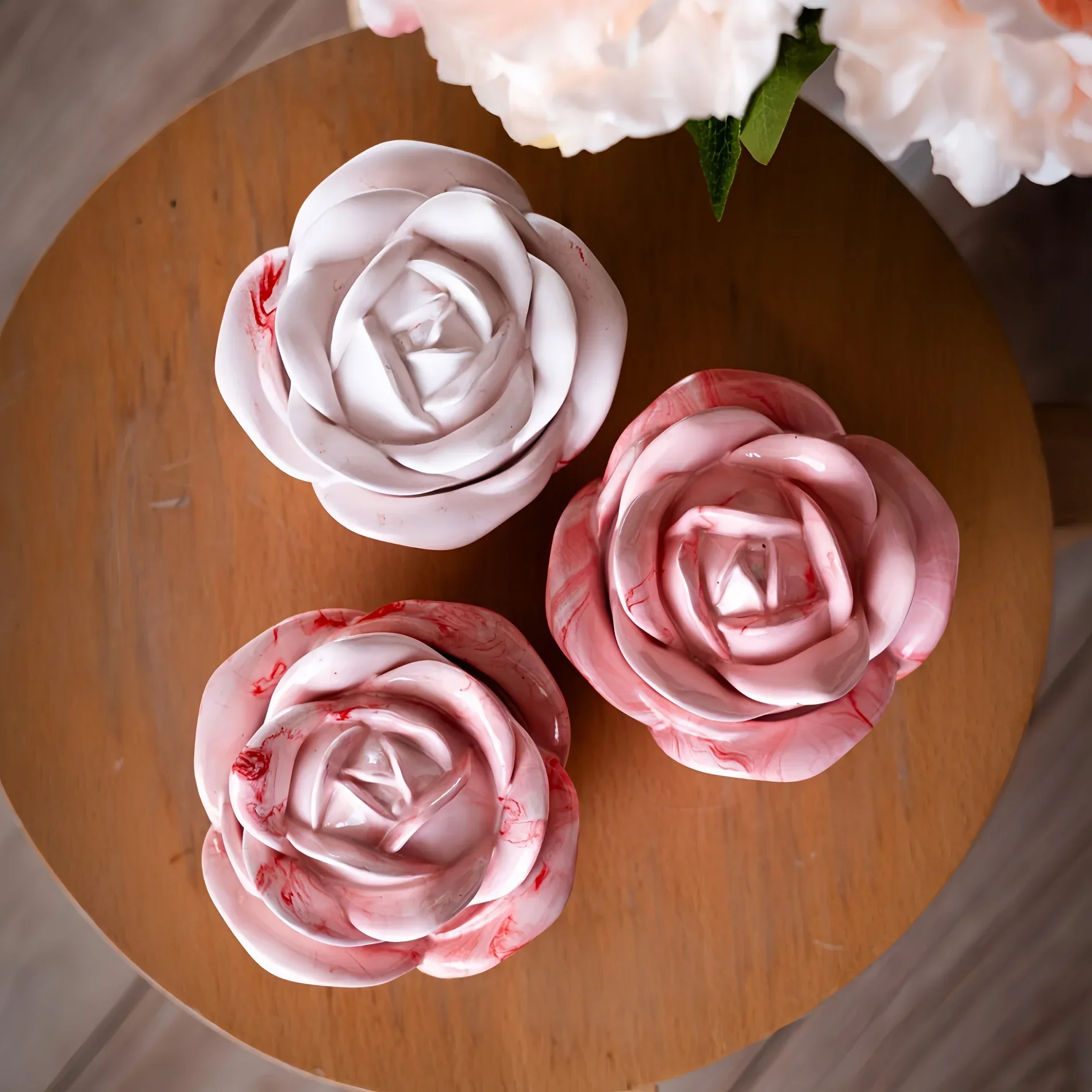 2-delige set roosvormige silic - Candle Molds recensie en prijs