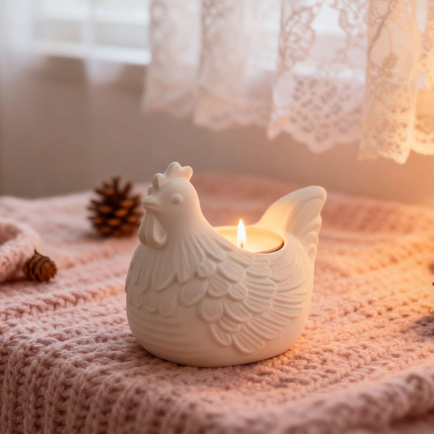 DIY 3D kleine kip kaarshouder  - Candle Molds recensie en prijs