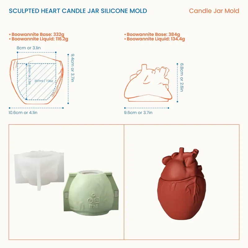 Nicole Gevormde Hartvormige Ka - Candle Molds recensie en prijs