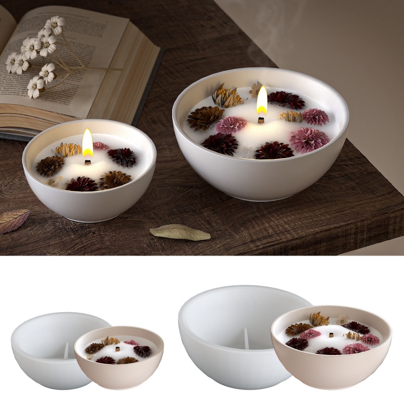 Ronde Kaars Kom Beton Silicone - Candle Containers recensie en prijs