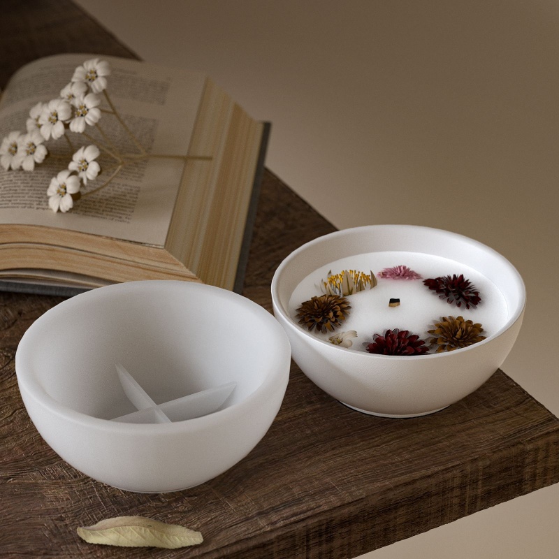 Ronde Kaars Kom Beton Silicone - Candle Containers recensie en prijs